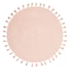 Round Pink Cotton Rug with Pom Poms D100